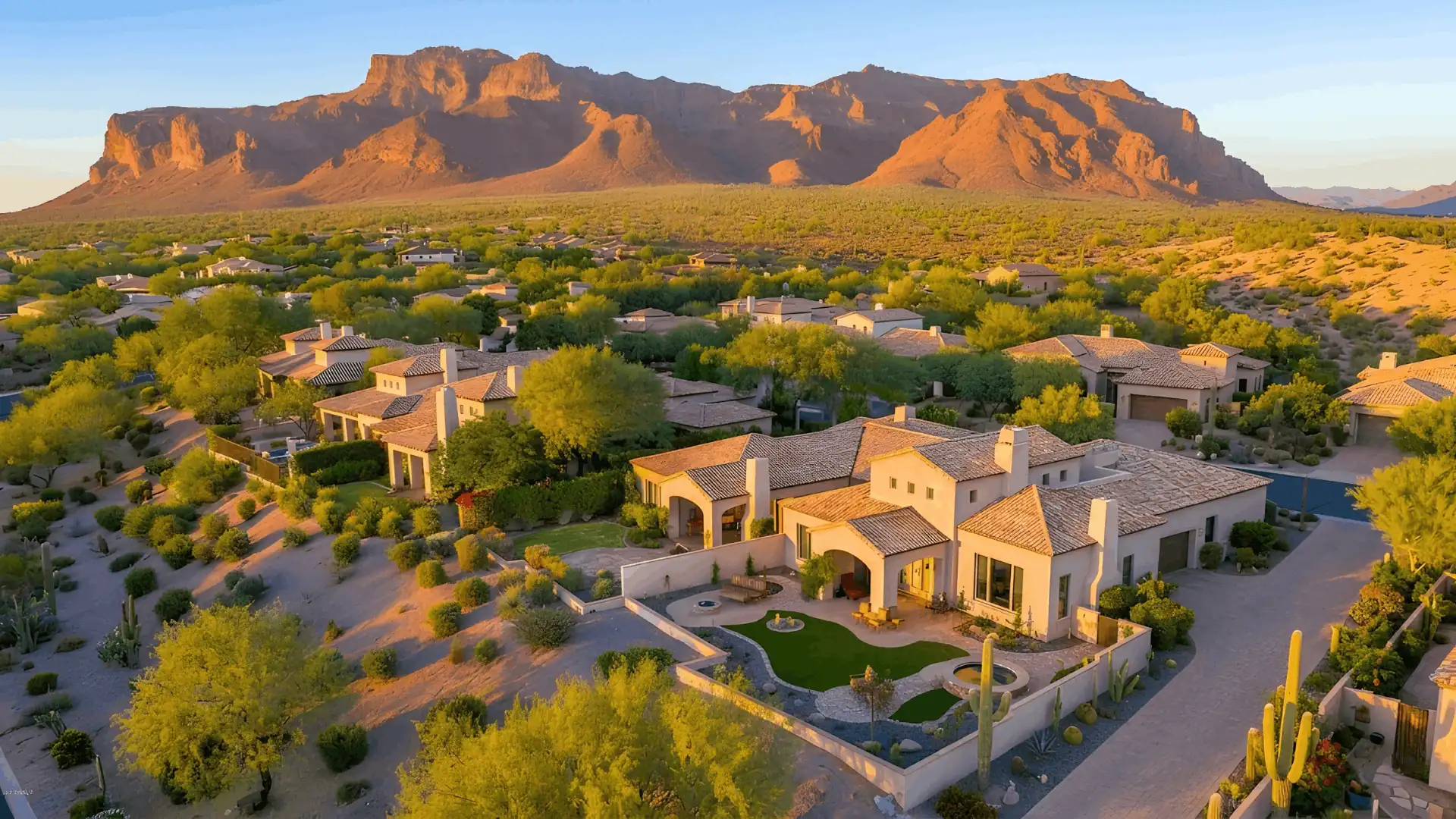 gold canyon arizona luxury real estate aerial