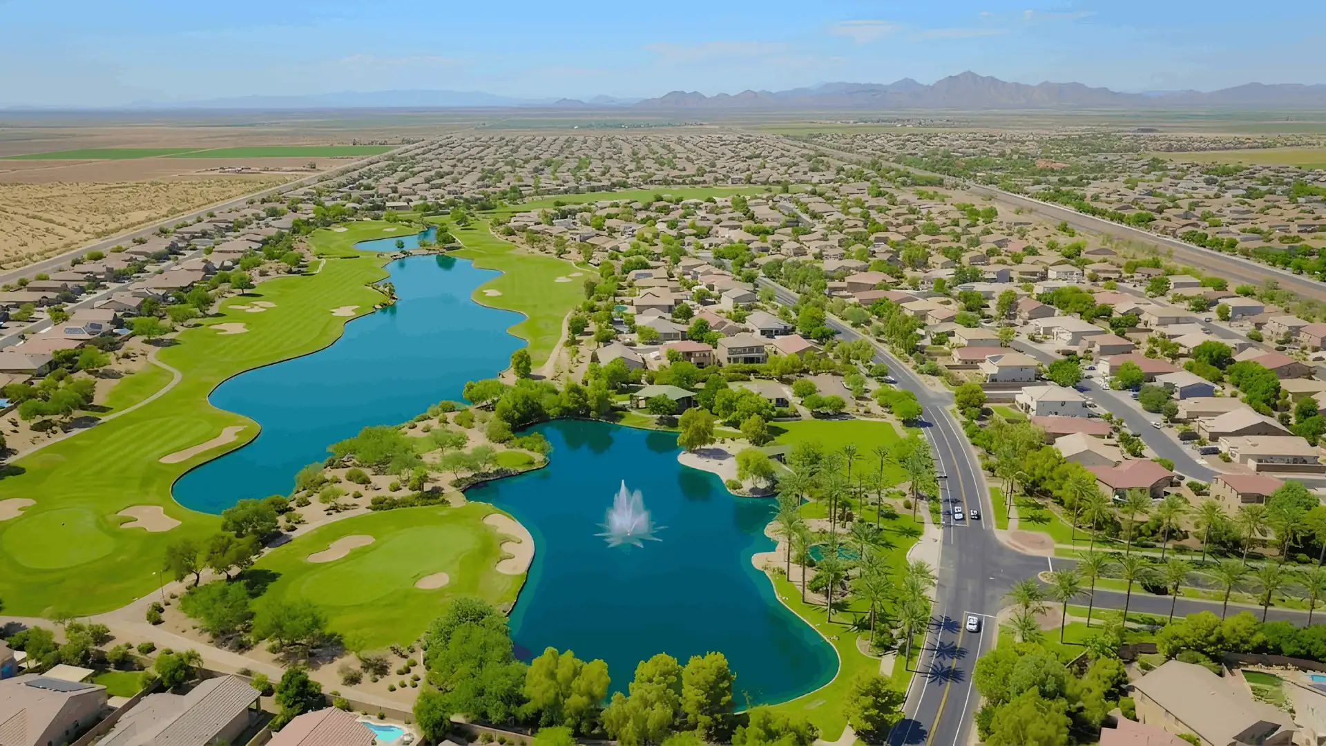 lake front community maricopa az aerial view listing